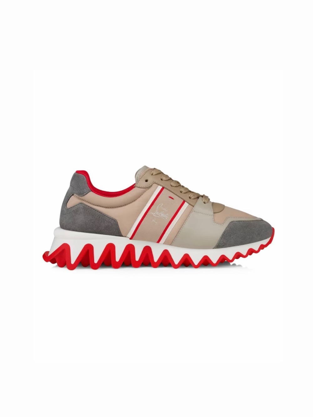 Christian Louboutin NASTROSHARK DONNA Leather Suede Nylon Sneakers Shoes $995